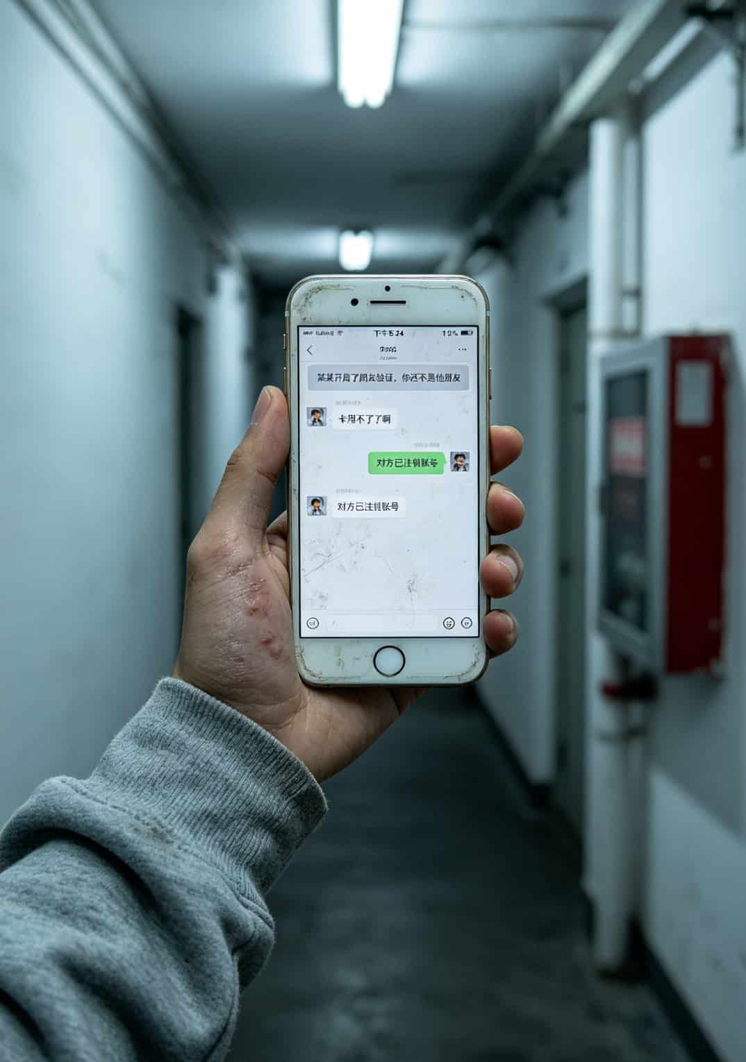 线上校园卡代理聊天记录截图，用户投诉后代理失联