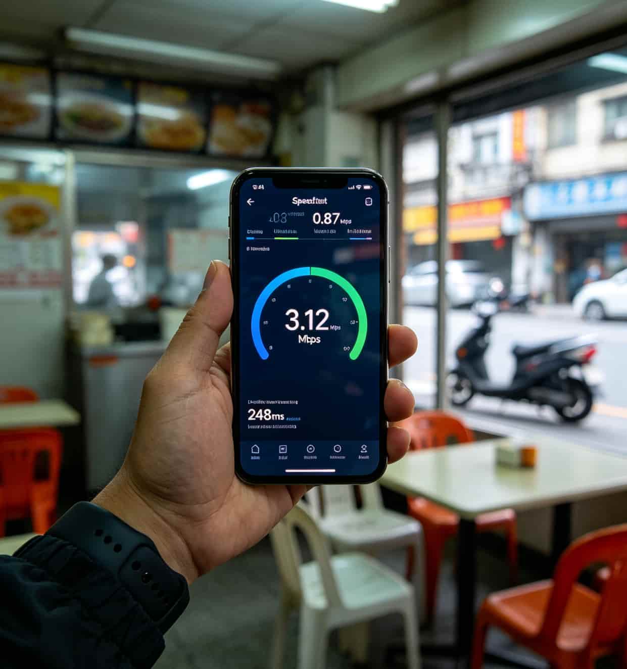 19块钱的“不打电话的流量卡”,我亏了300块后才敢写这篇大实话 手机流量测速截图,显示下载速度只有3Mbps
