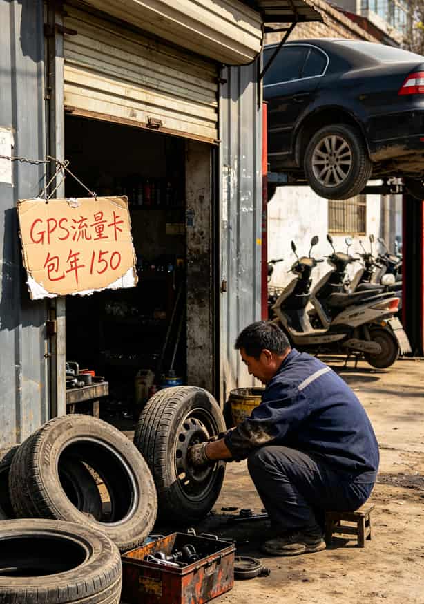 GPS流量卡千万别瞎买!我跑了三年货拉拉,用钱砸出来的避坑指南(建议收藏) 手机测速软件截图,下载速度显示0.38Mbps,旁边配文“这网速能干啥”