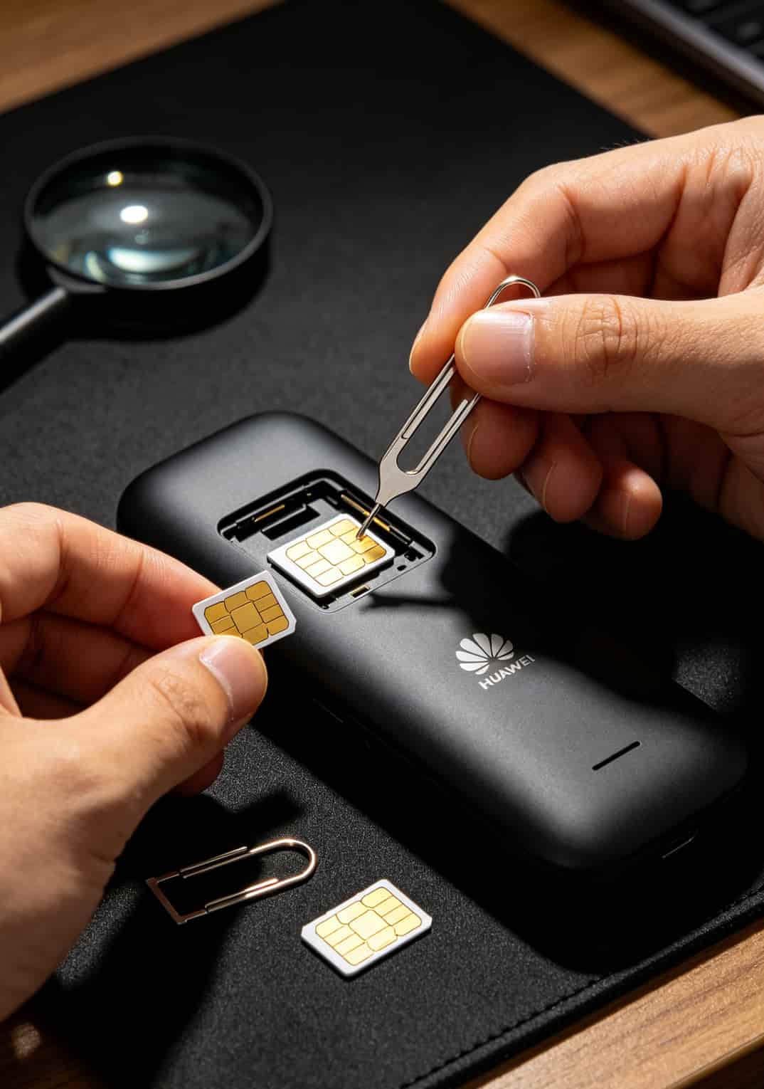 华为随身WiFi插电信那种卡流量多?两年换了四张卡,这些大实话没人告诉你 华为随身WiFi插SIM卡步骤示意图