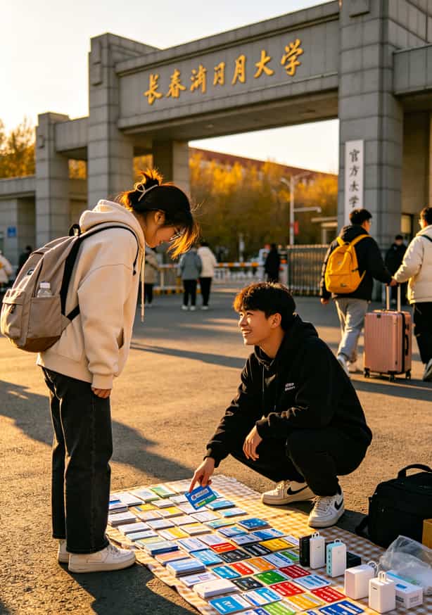 长春什么流量卡便宜?我半年踩了12个坑,最后就这三张能用 长春净月大学城校园地摊卖流量卡