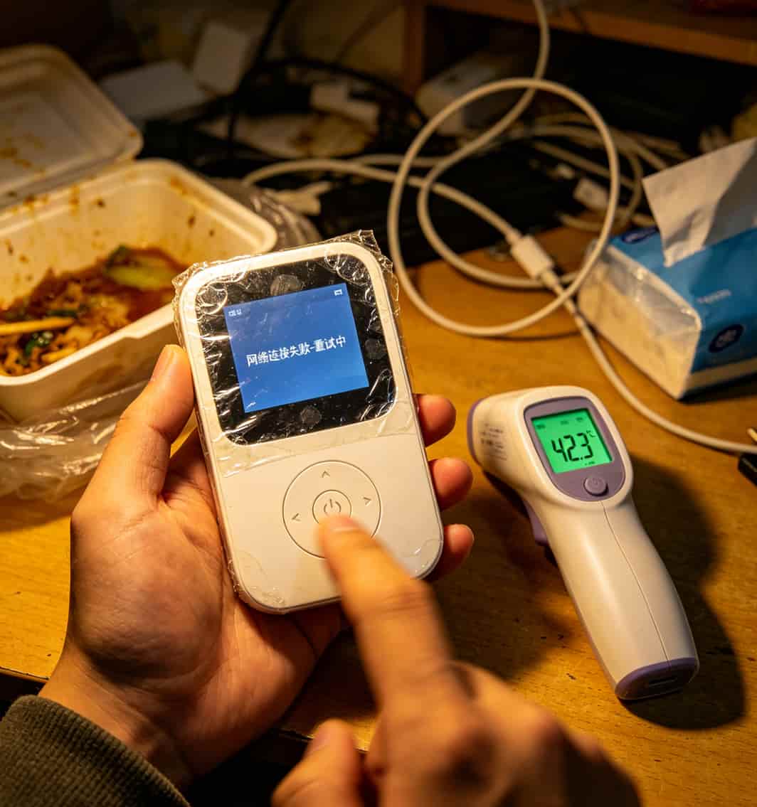 杂牌随身WiFi机身发热测温截图