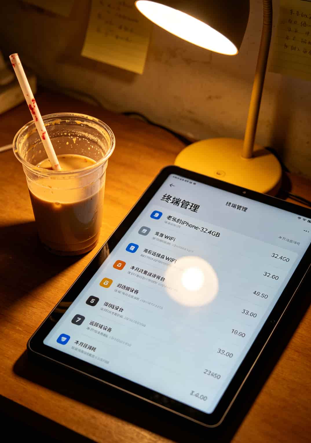 华为5G随身WiFi终端管理界面，显示各设备实时流量消耗