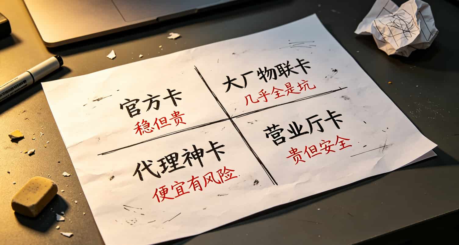 四大类纯流量上网卡优缺点对比图示