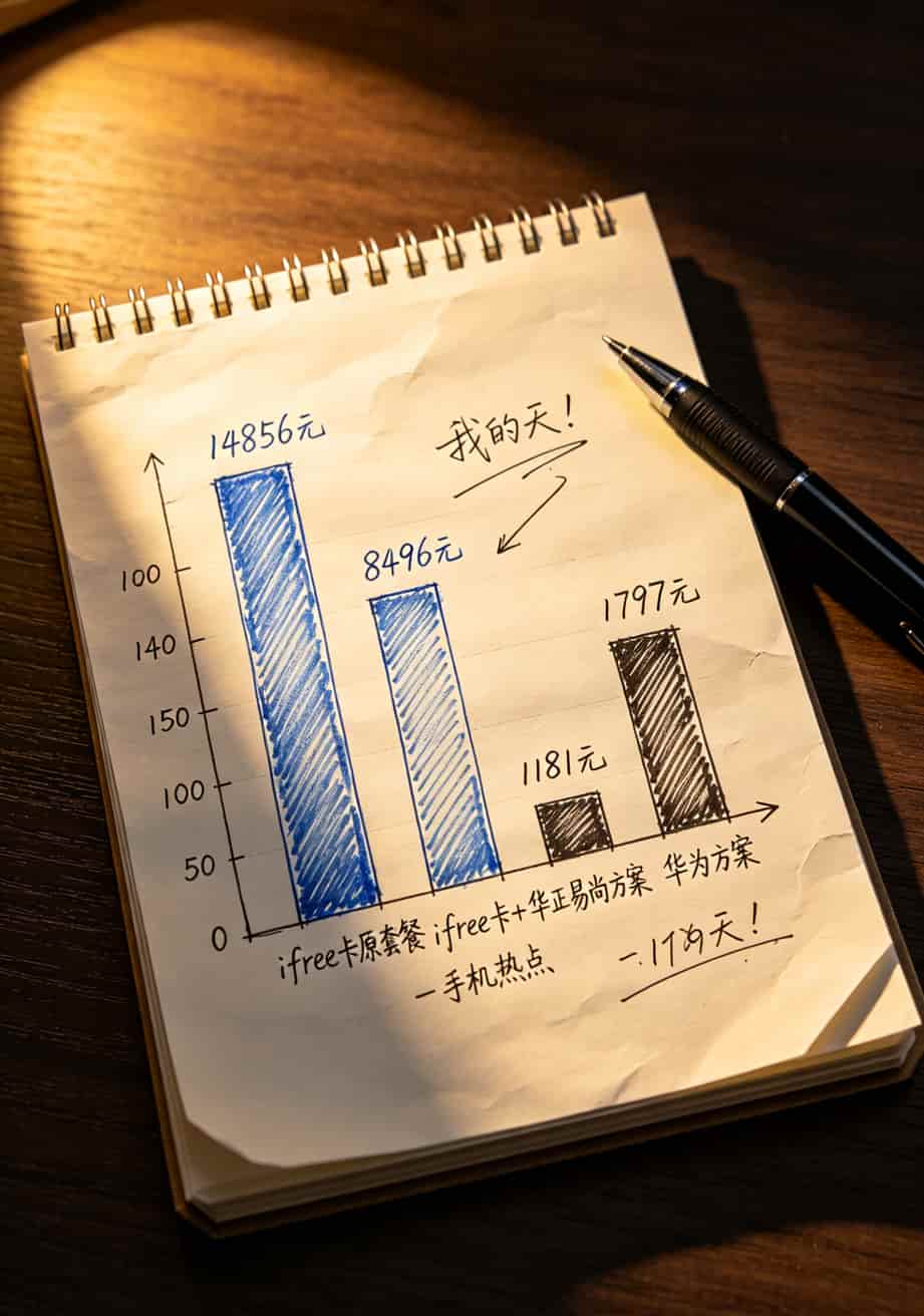 四种方案两年总成本对比的柱状图