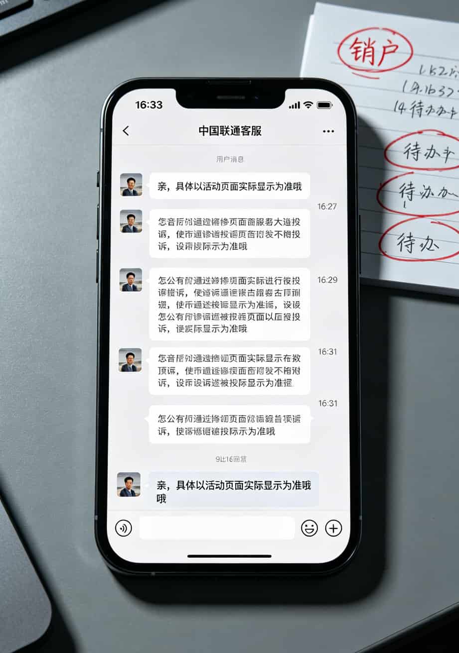 手机截图显示与客服的聊天记录，客服回复“以活动页面为准”