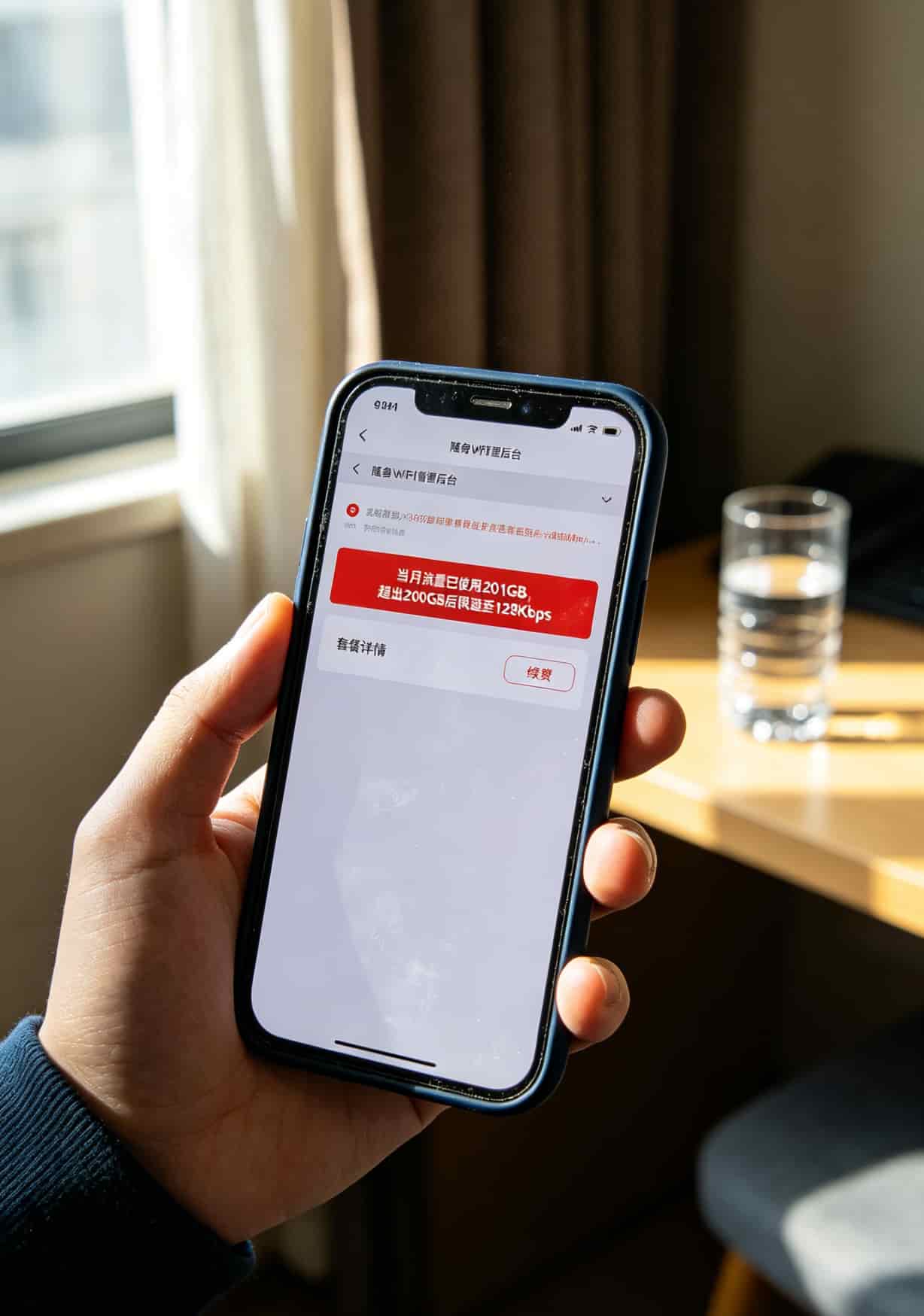 随身WiFi套餐达量限速说明截图示例