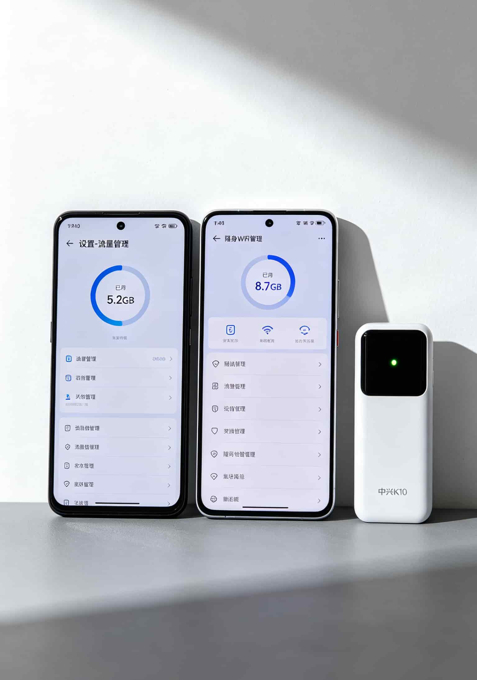 流量虚标对比，手机统计 vs 后台统计截图