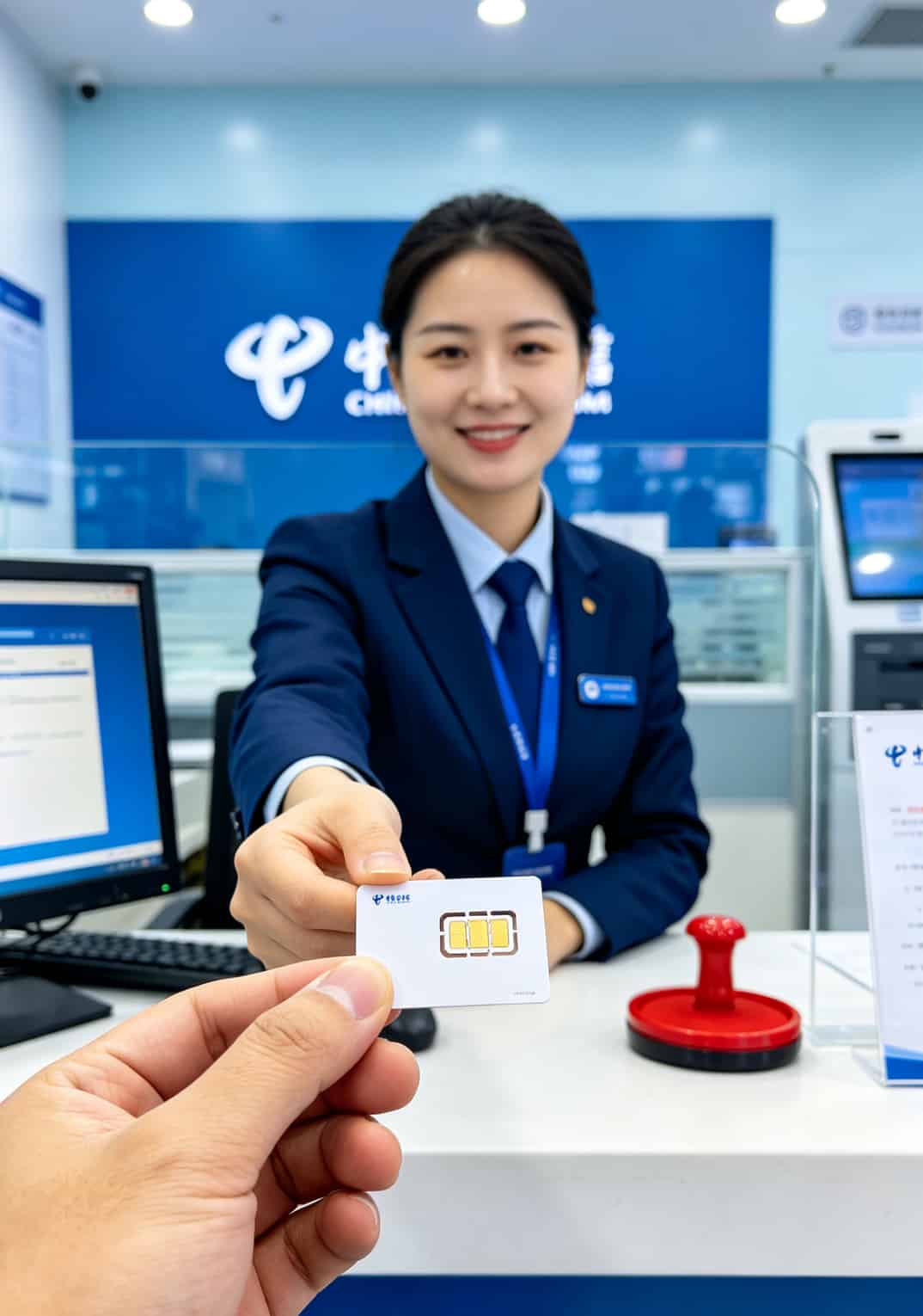 电信流量卡手机卡办理?华为随身WiFi用户别再交这些智商税了 电信营业厅办理销户业务的柜台实拍