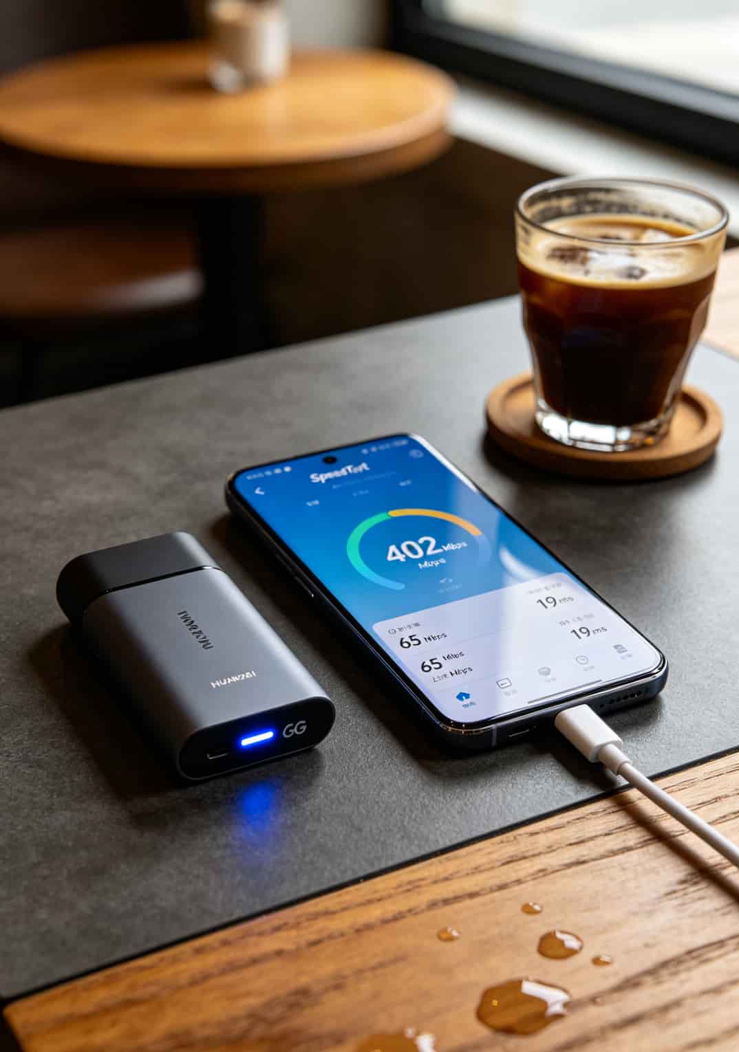 2021正规流量卡搭配华为随身WiFi,实测8张卡后我把真心话全倒出来了 华为i3放在宿舍桌上,旁边有个温度计显示46度