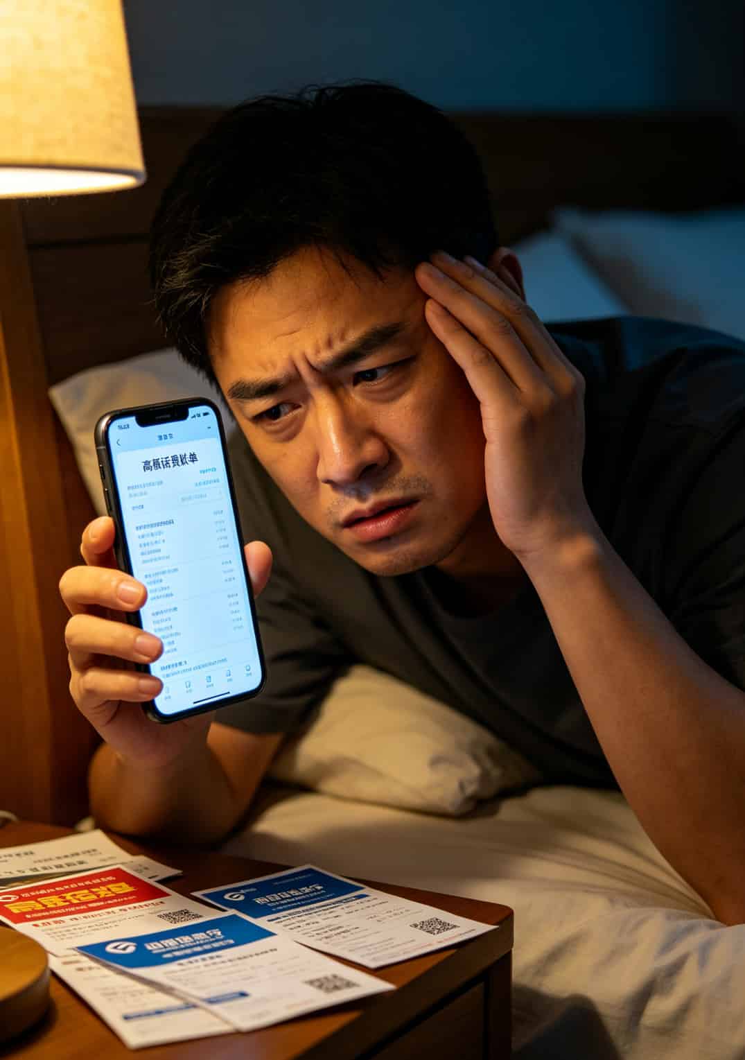 用户查看手机流量账单感到困惑