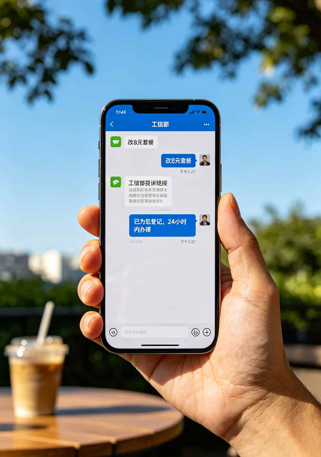 办理保号套餐的聊天记录截图