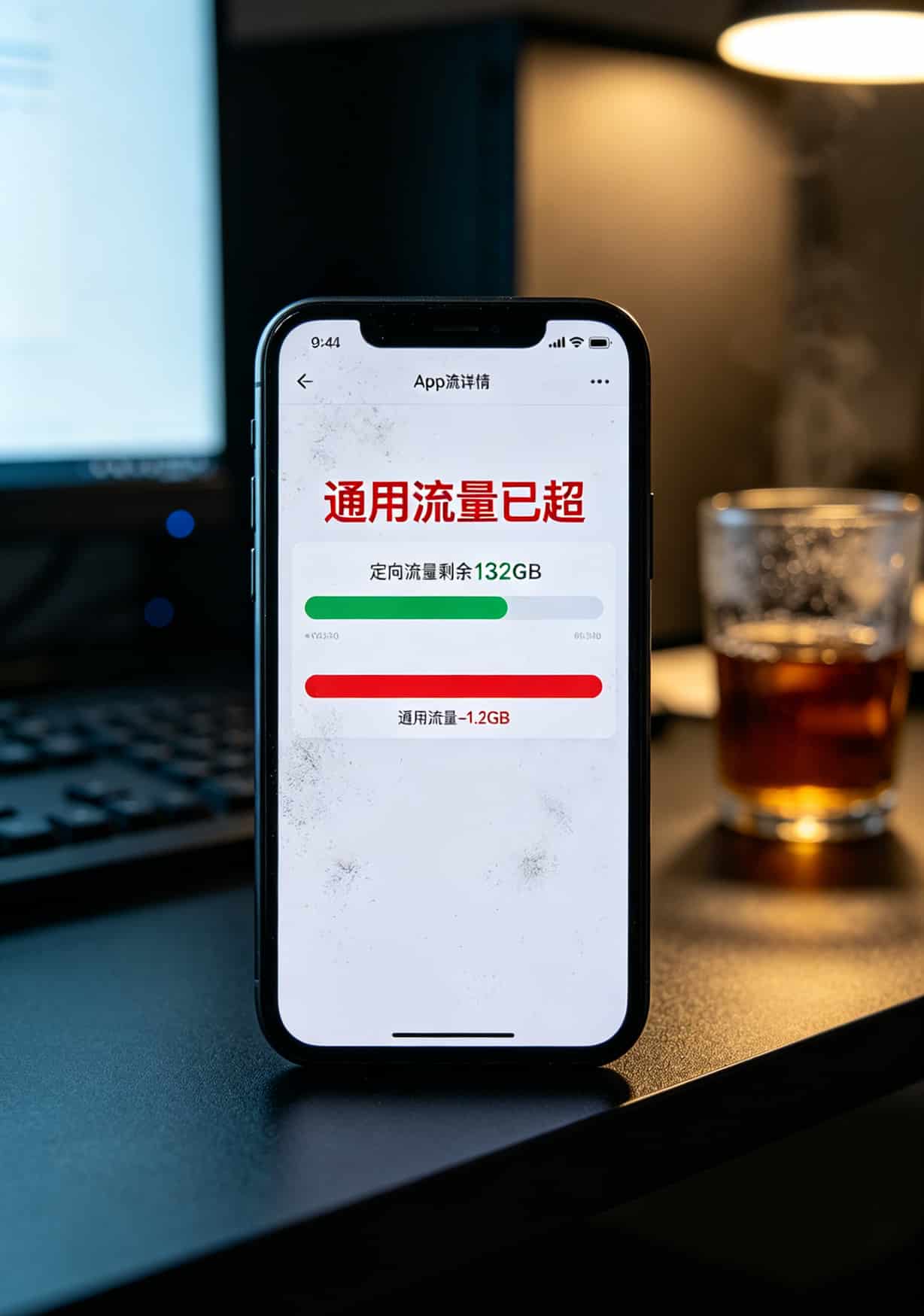广电192G套餐手机App流量使用页面