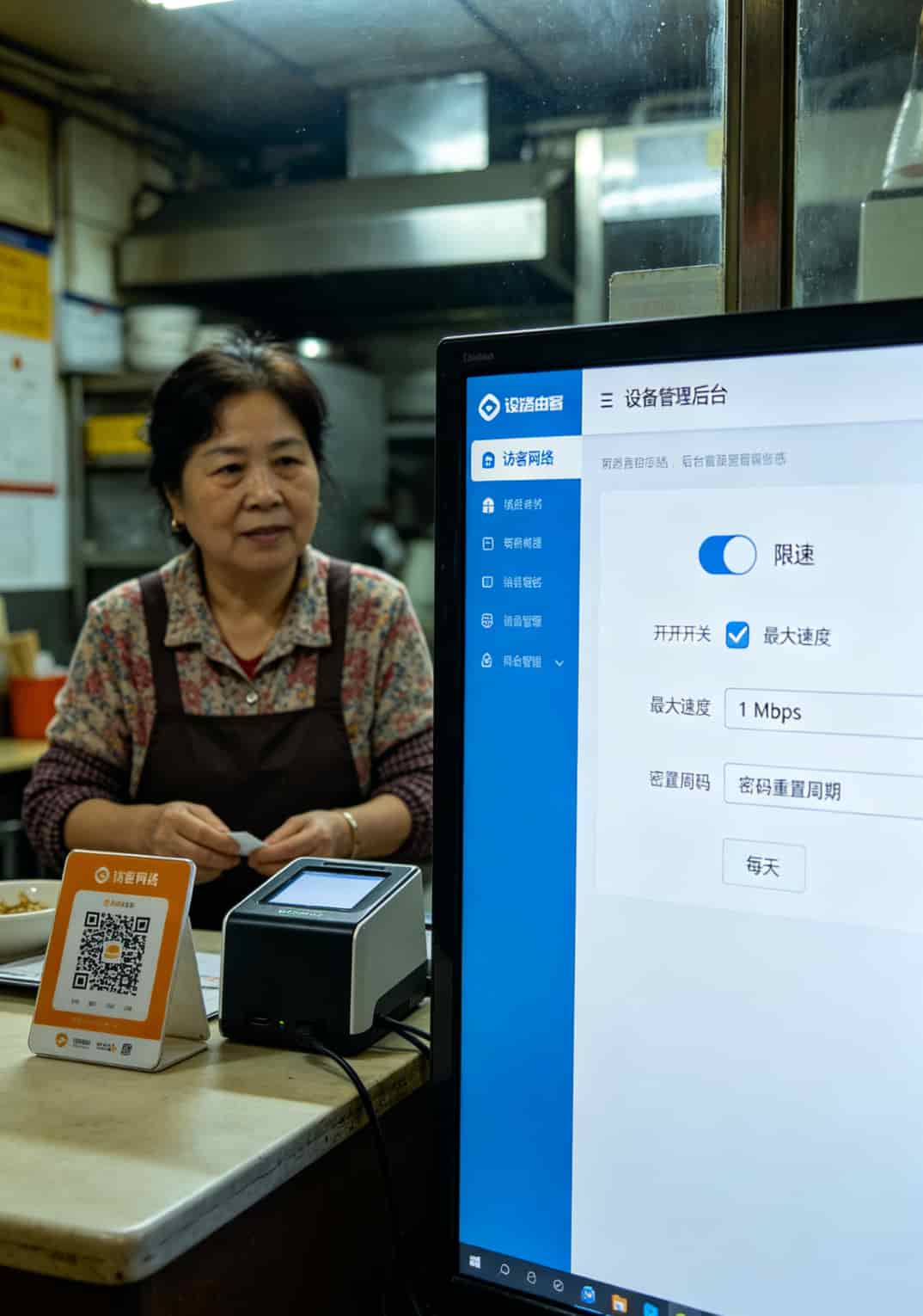 化州人别再被坑了!实测“共享主卡流量”一年省下500块 设备管理后台访客网络设置界面截图