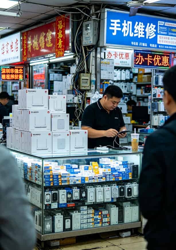 200G流量19元?我拿华为随身WiFi试了三个月,欠费67块,告诉你真相 深圳华强北赛格广场手机配件市场