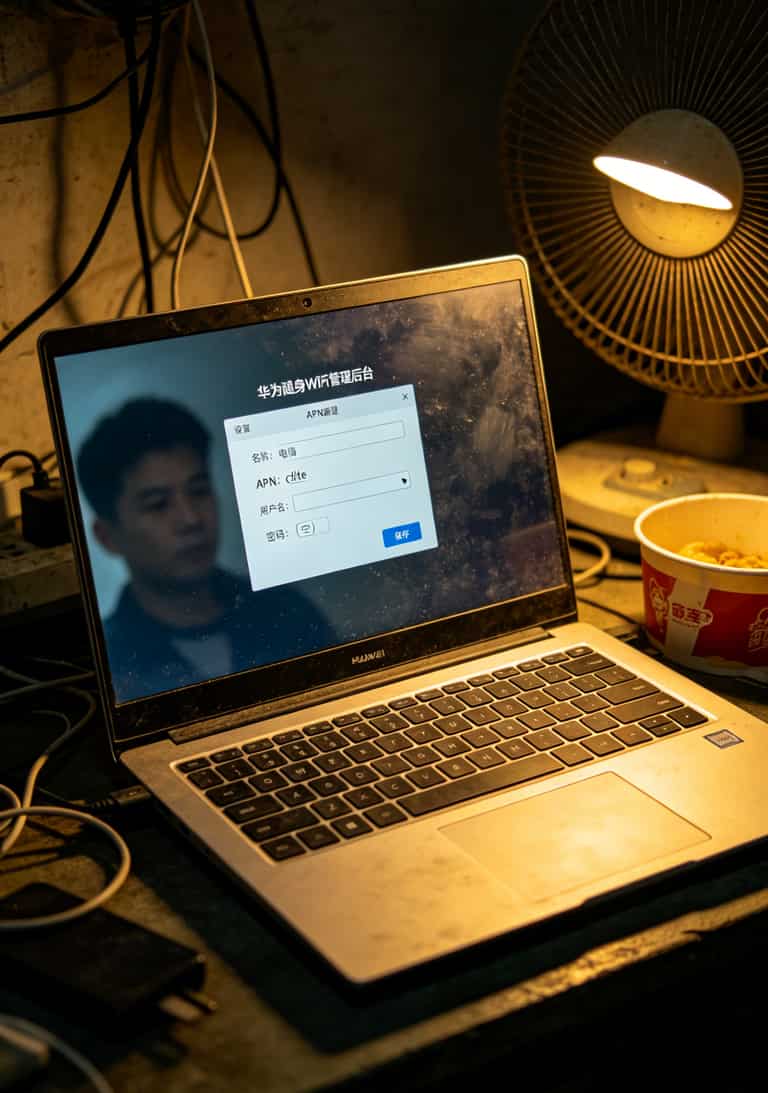 掏心窝子!华为随身WiFi配上**不限量电信全国通用流量卡**,8年踩坑换来的10条铁律 华为随身WiFi后台APN设置界面截图