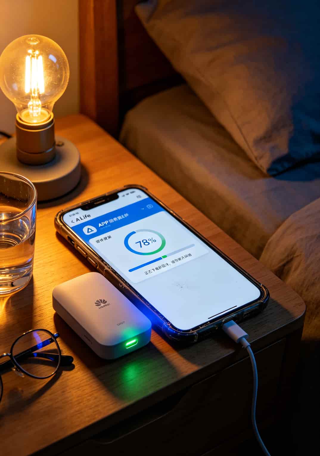 掏心窝子!华为随身WiFi配上**不限量电信全国通用流量卡**,8年踩坑换来的10条铁律 华为AI Life APP固件更新界面