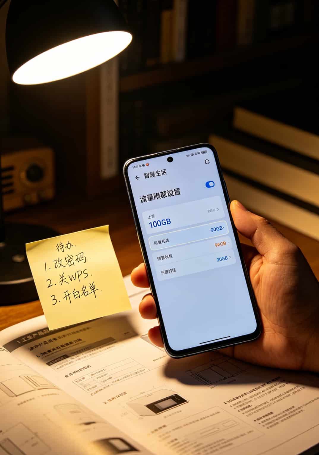 华为智慧生活APP后台设置界面截图