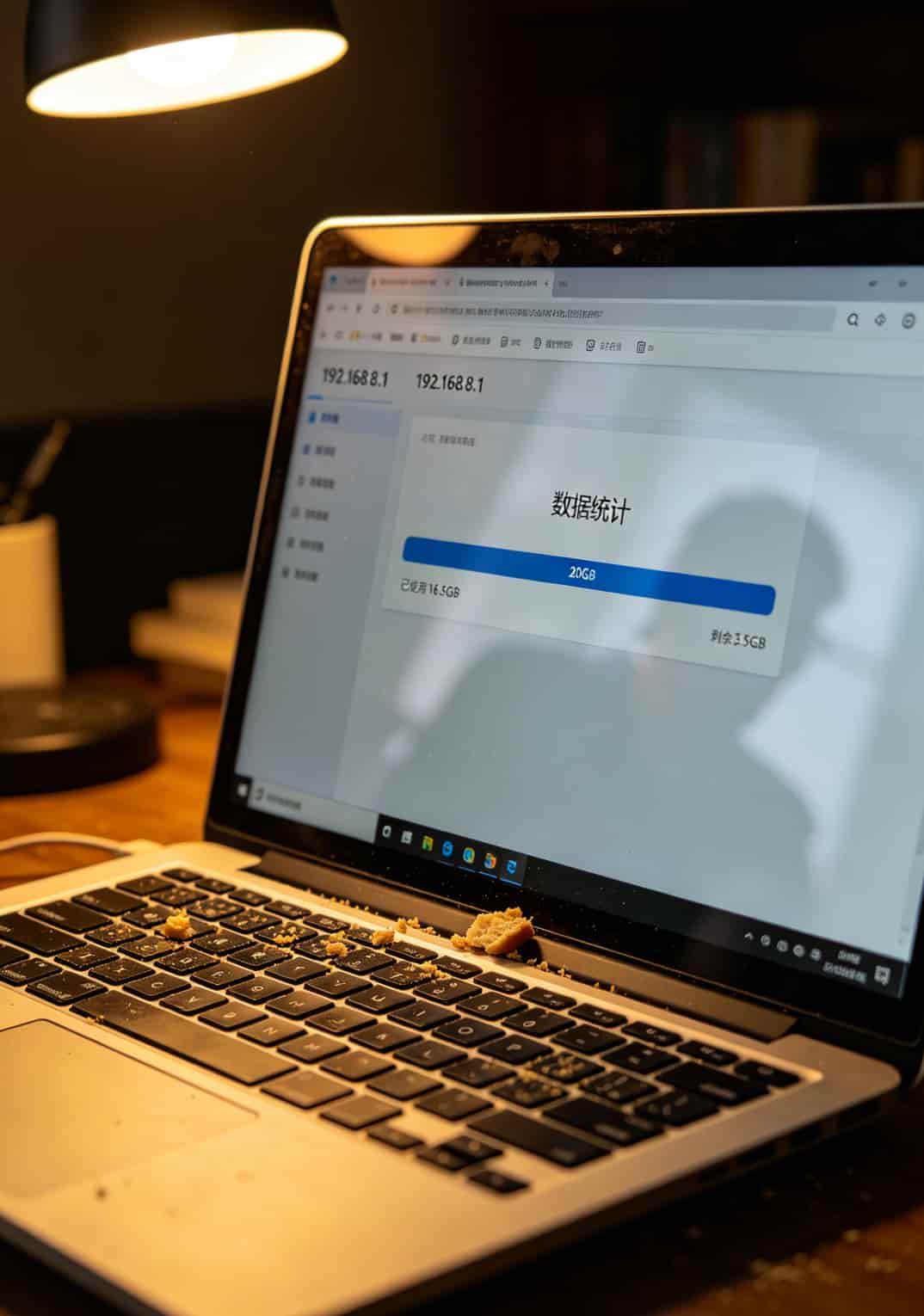 华为随身WiFi断网自救:我花了6个月搞明白的办9元流量卡入口真相 华为随身WiFi后台流量统计和数据限额设置界面