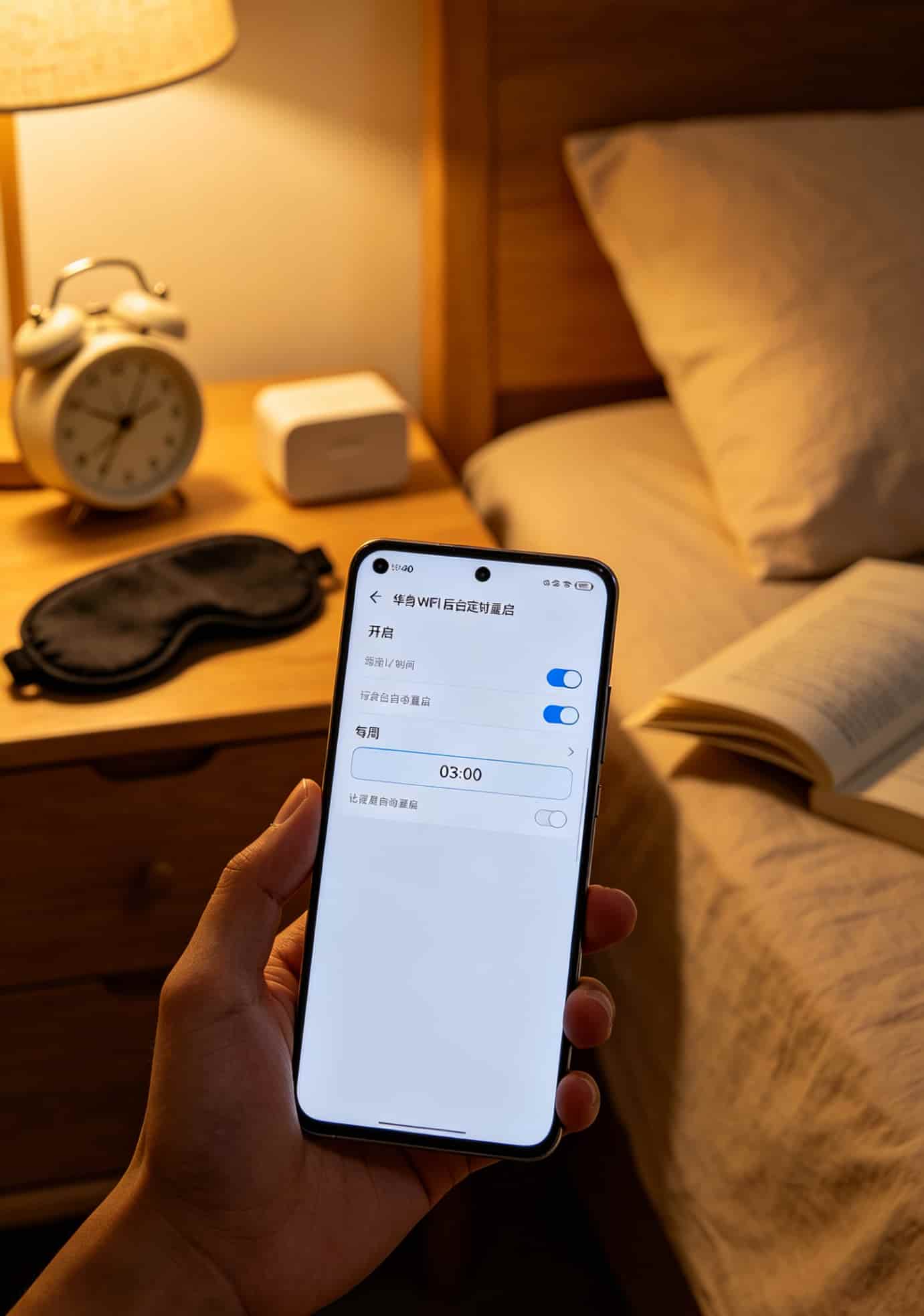 华为随身WiFi老断网?别急着换设备!先办张联通流量卡不限量,再按这土法排查,90%故障自己搞定 华为随身WiFi定时重启功能设置界面