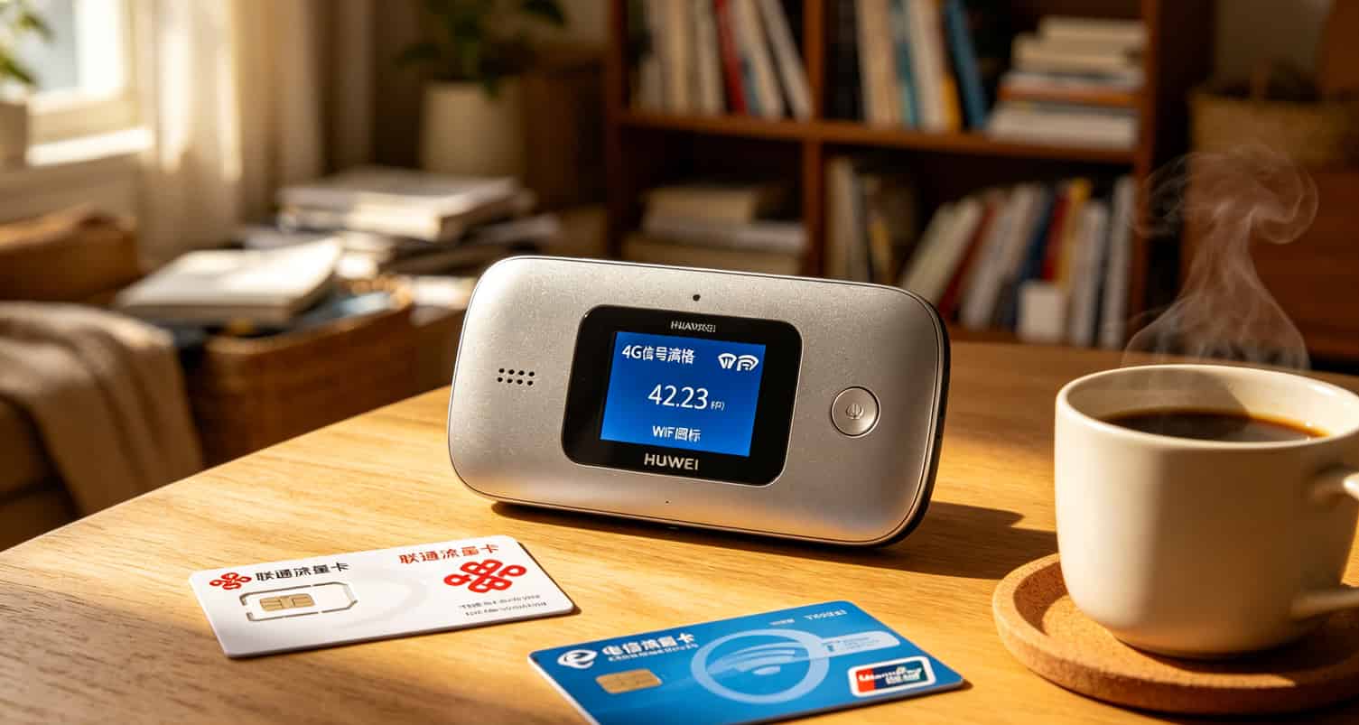 华为E5885随身WiFi设备外观及上网信号测试实拍