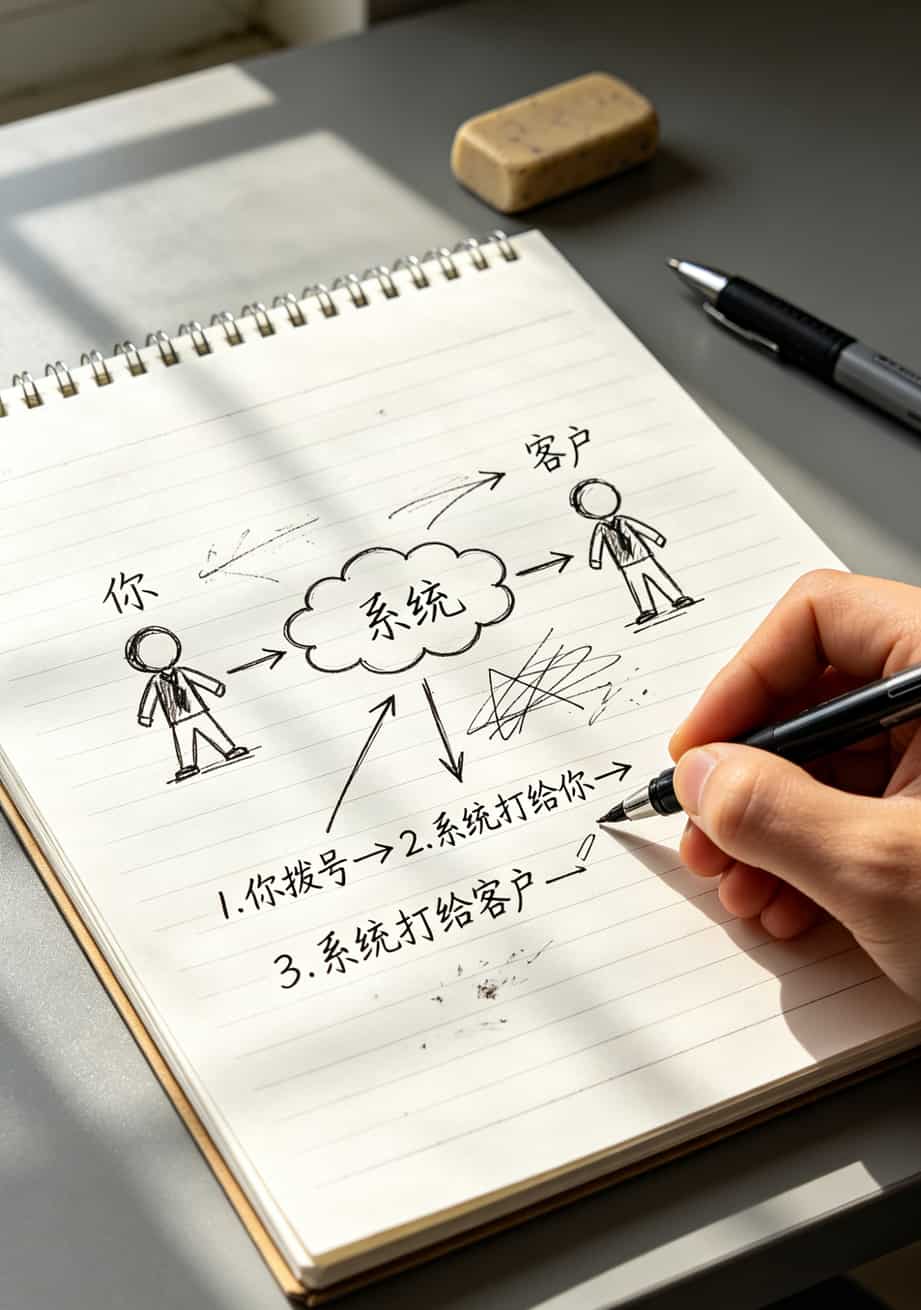 回拨卡工作原理示意图