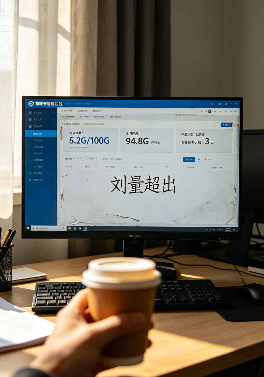 物联卡管理后台截图示例