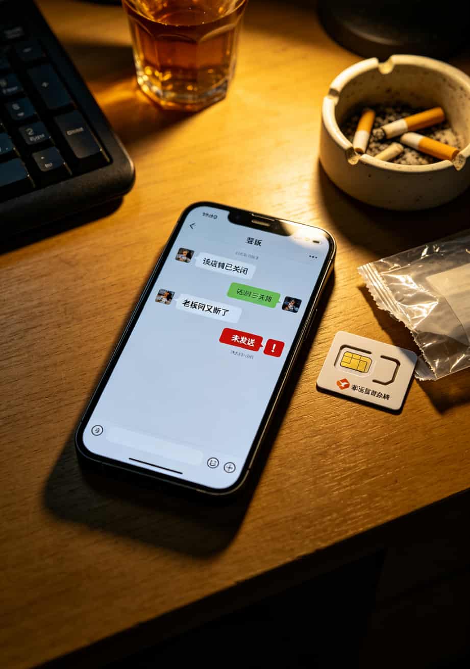 网购低价流量卡店铺消失的聊天记录示例