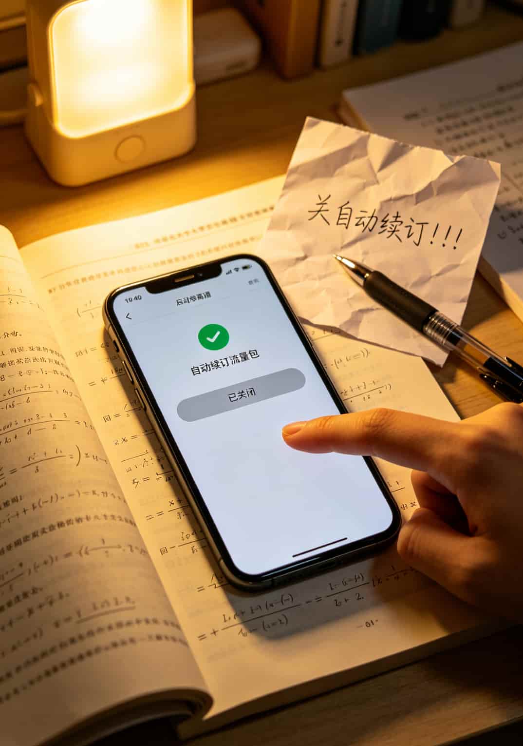 联通app设置界面显示关闭自动续订流量包的开关位置
