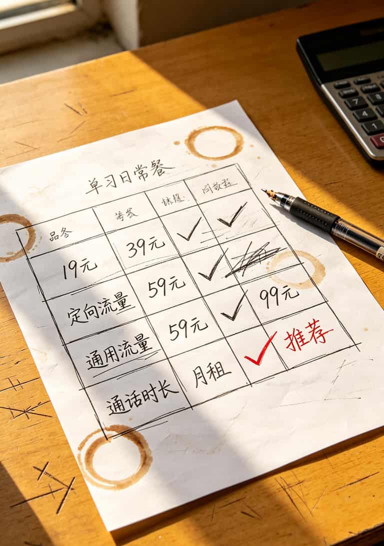 办个校园卡踩了4次坑,才发现办理流量卡需要什么(附学生实测) 京东校园卡四档套餐参数对比图