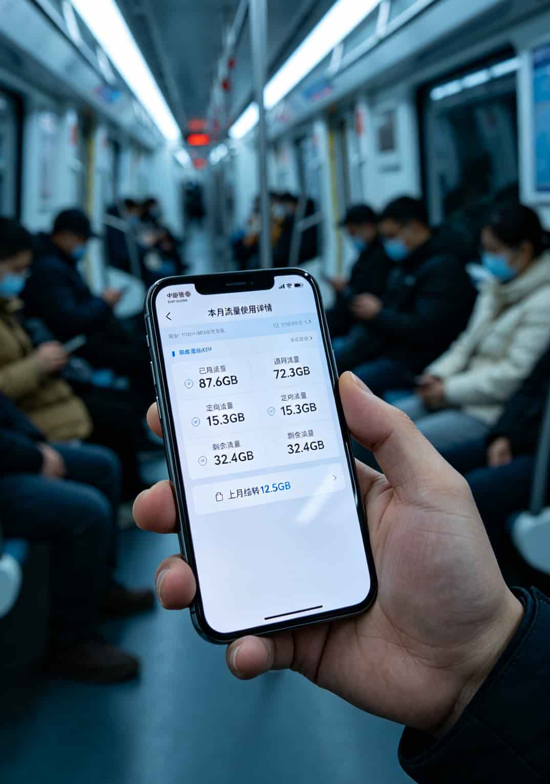 联通APP流量使用明细截图