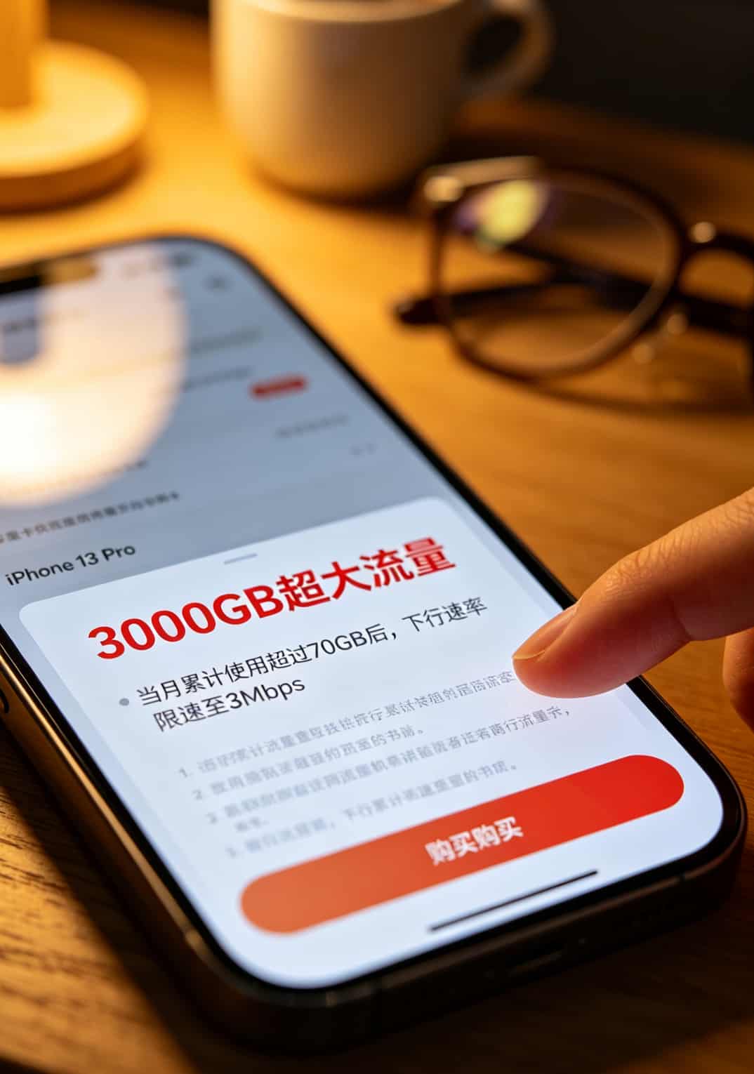 流量卡限速条款截图 小字标注达量限速的典型套路