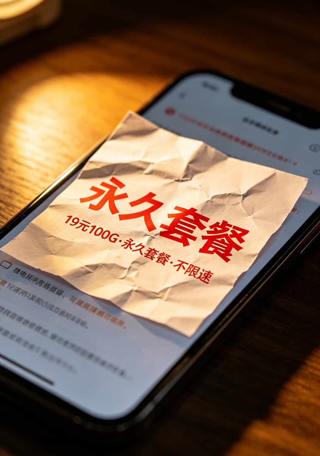 流量卡怎么买划算?19元100G背后的真相,看完你就不纠结了 19元100G流量卡宣传广告截图,红色大字写着“不限速全国通用”