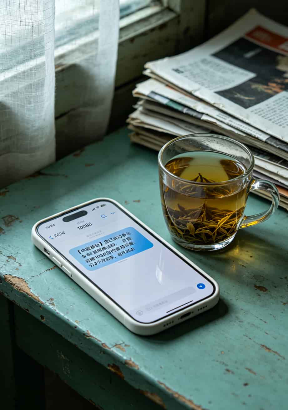 流量卡1g的到底多少钱?我亏了1000块后,给你10条大实话 手机短信截图,显示发送“2024”到10086后收到回复“您获赠10GB国内流量,分3个月到账”
