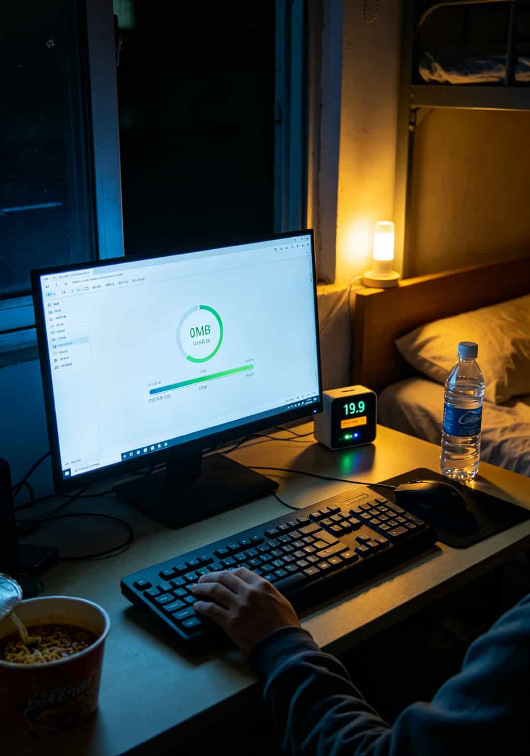 19.9移动流量卡,我花3个月踩完坑,你现在看还来得及 凌晨时段下载速度对比截图