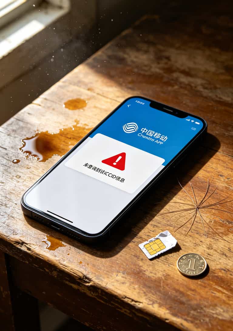 手机屏幕上显示流量卡充值失败的截图，红字提示“订单不存在”
