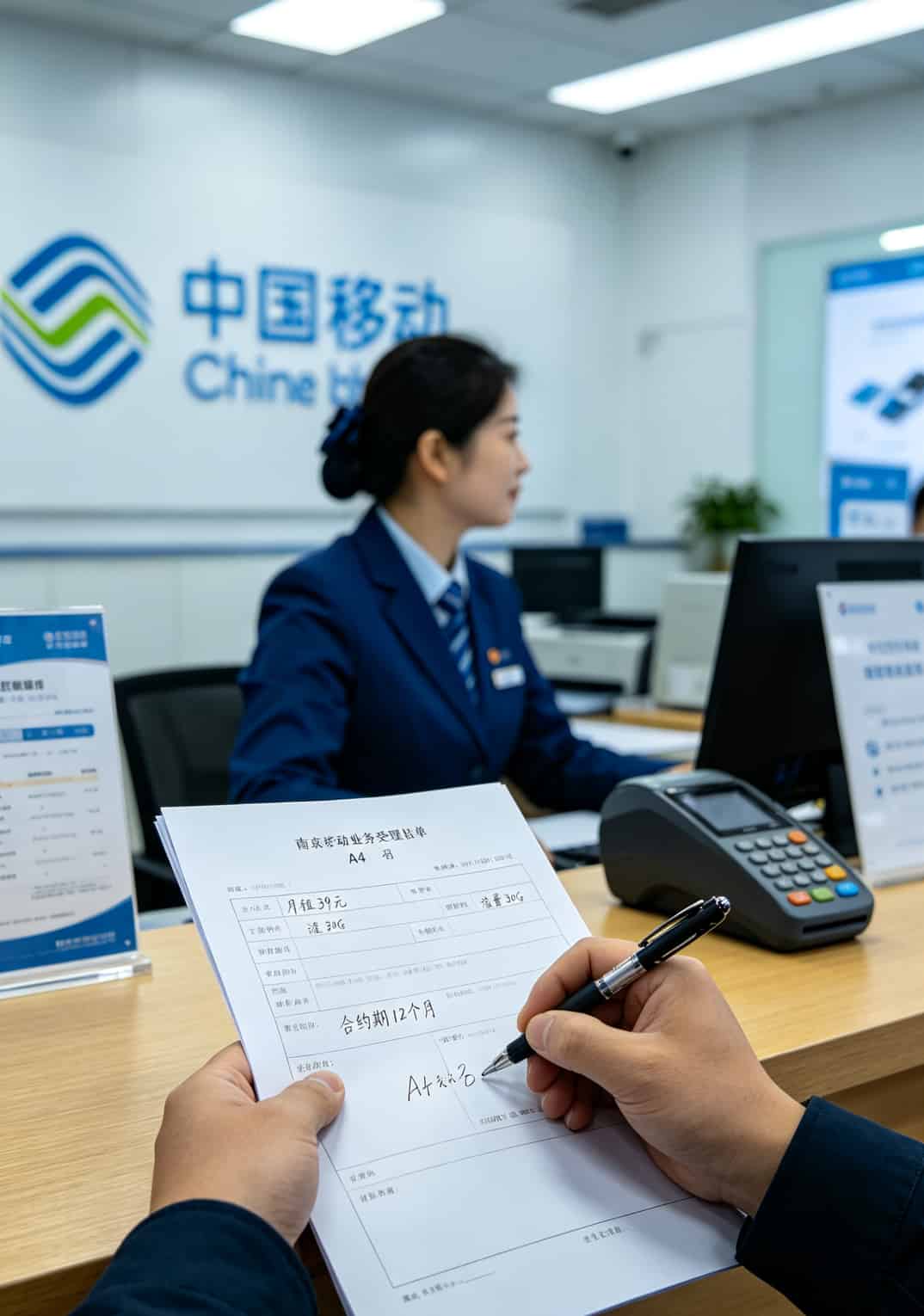 南京移动营业厅办理套餐实拍
