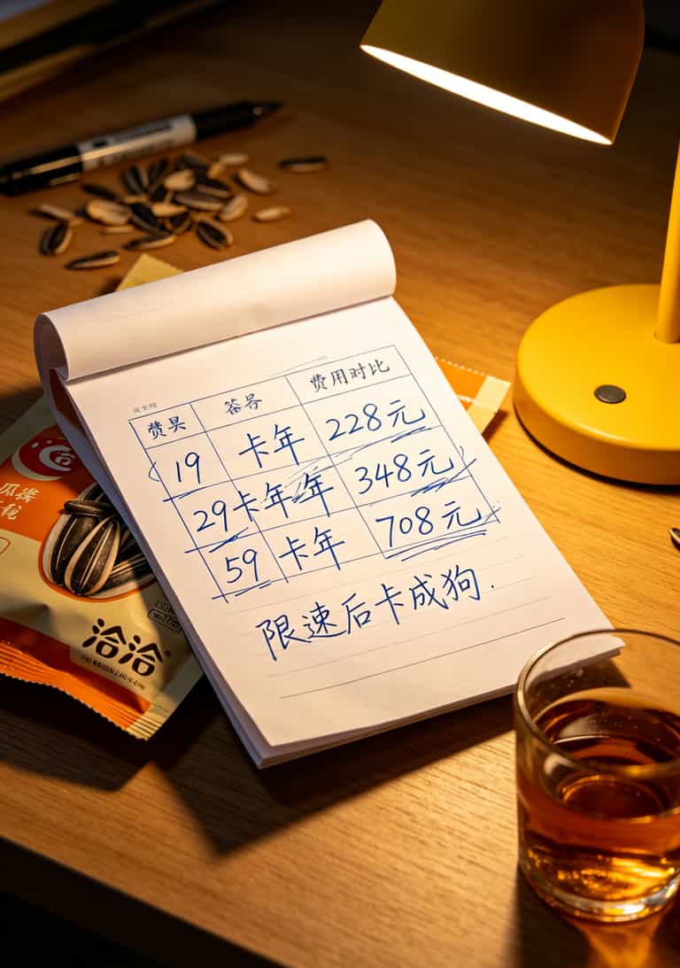 花19块钱买“不限量电信19流量卡”?我用华为随身WiFi踩了四年坑,今天全交代 年度话费对比计算表格