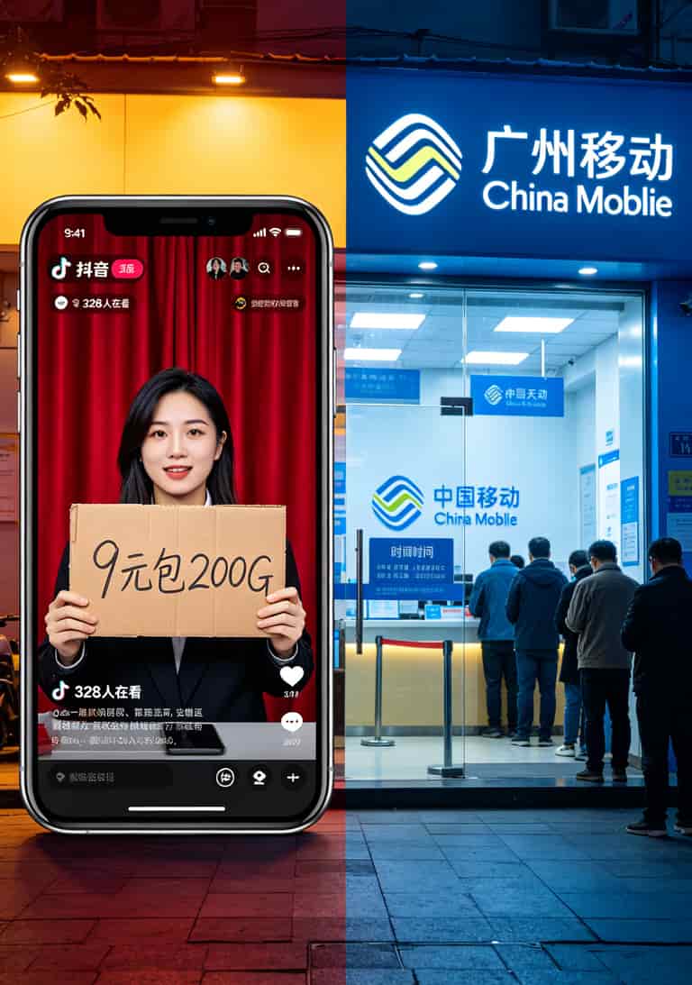 线上办卡与线下营业厅办理流程对比图