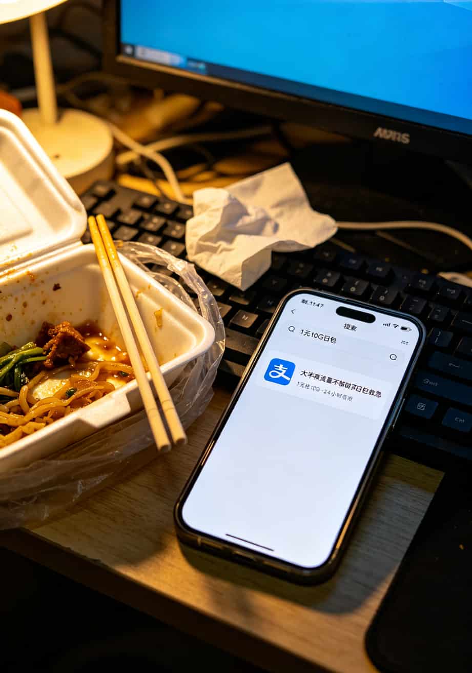 支付宝搜索“1元10G日包”的结果截图