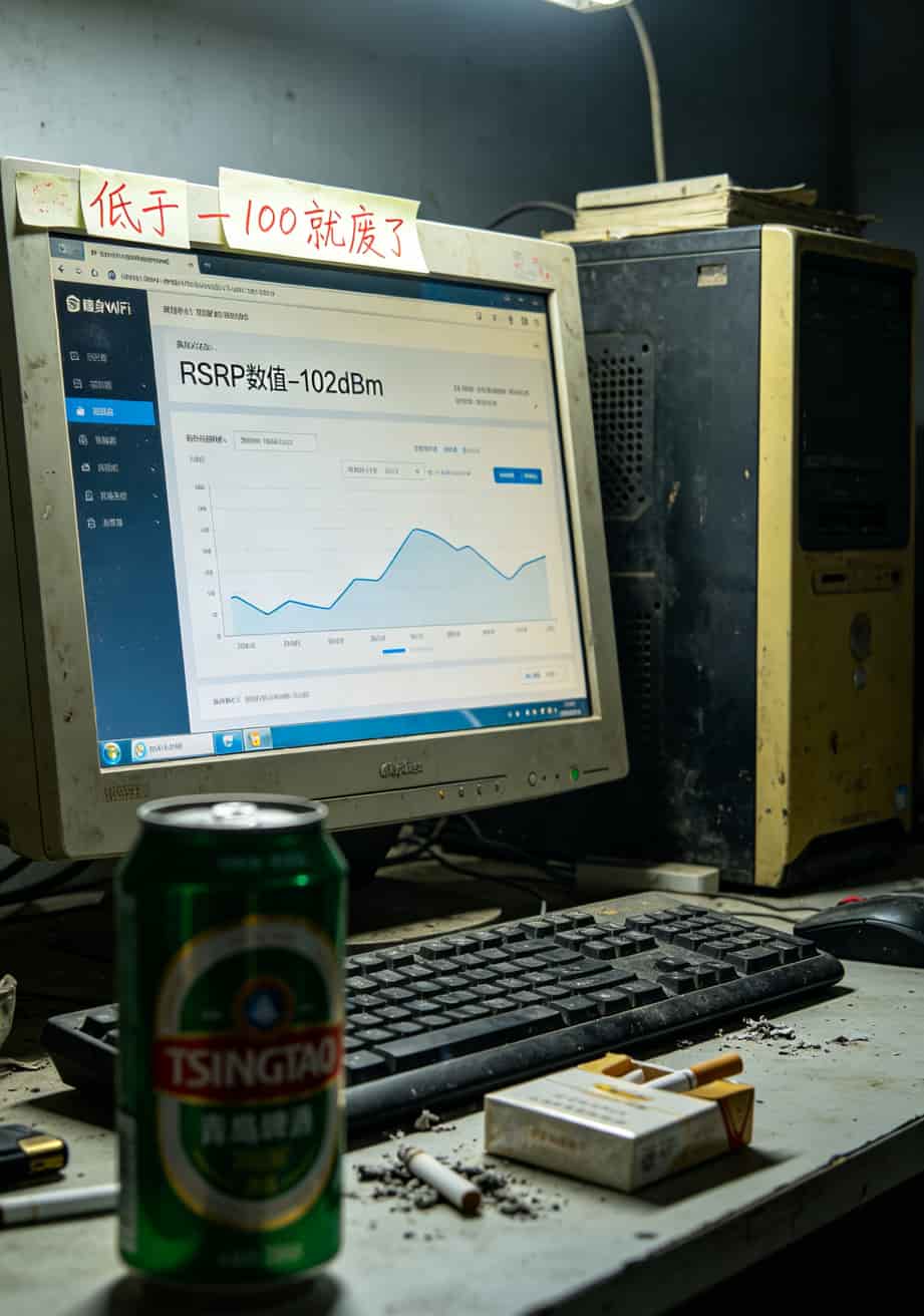 被三张流量卡坑了半年,我才搞明白:华正易尚随身WiFi配39块流量卡到底香不香? 随身WiFi后台显示的RSRP信号强度数值界面