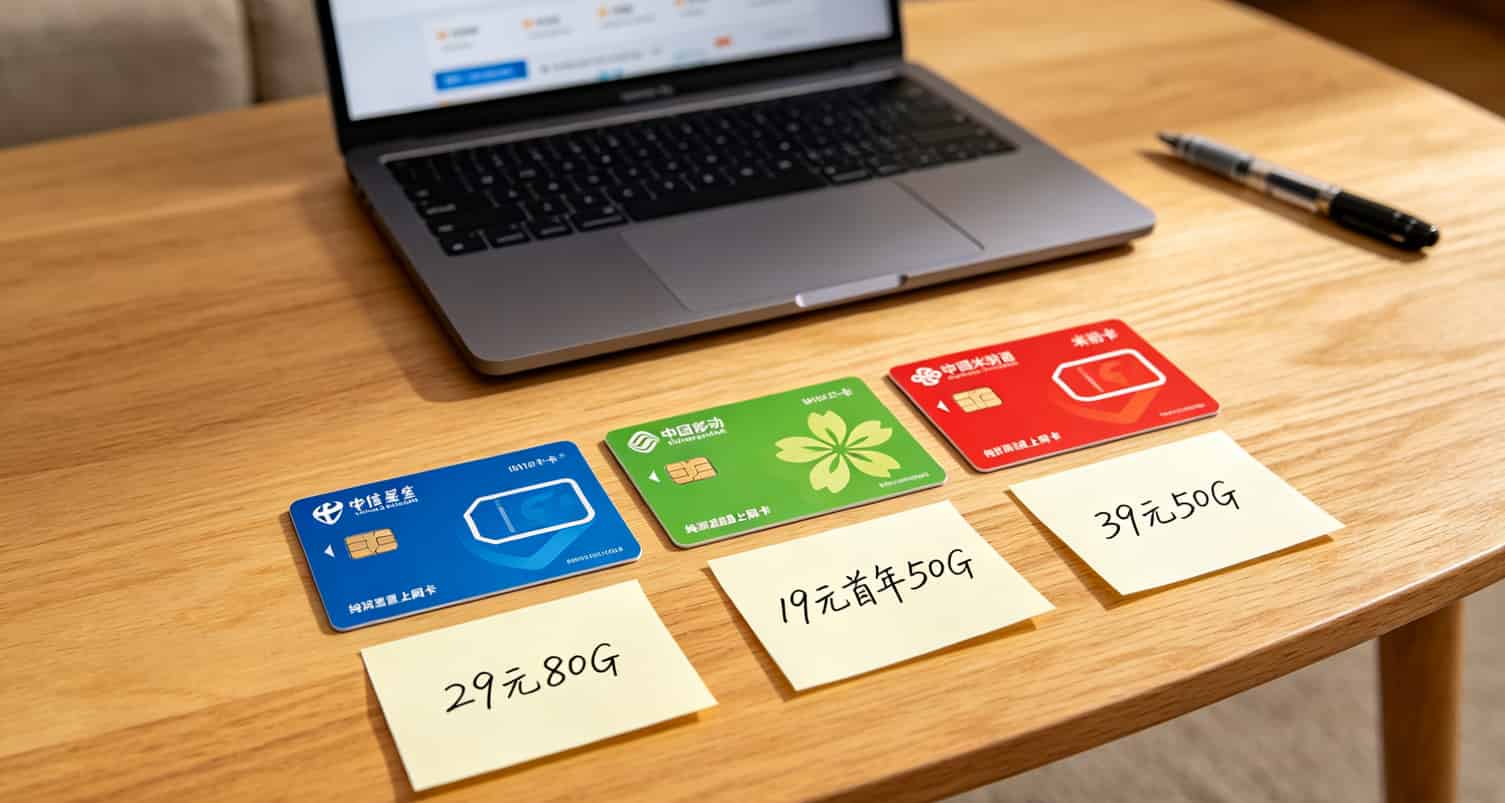 电信星卡、移动花卡、联通米粉卡套餐参数对比表格