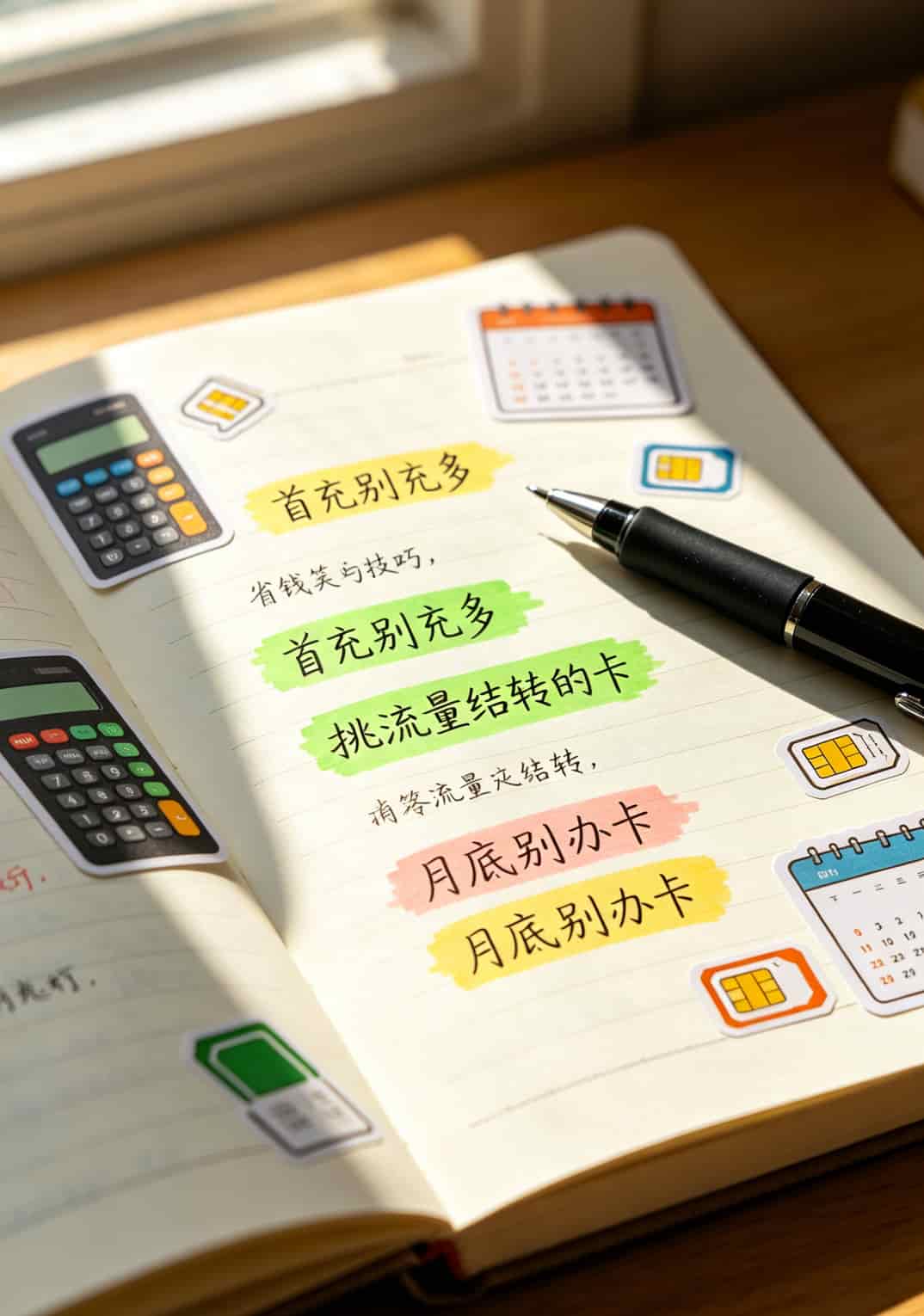 流量卡的水太深了!霸王移动流量卡到底能不能办?先看这3条结论 省钱技巧手账风格笔记图