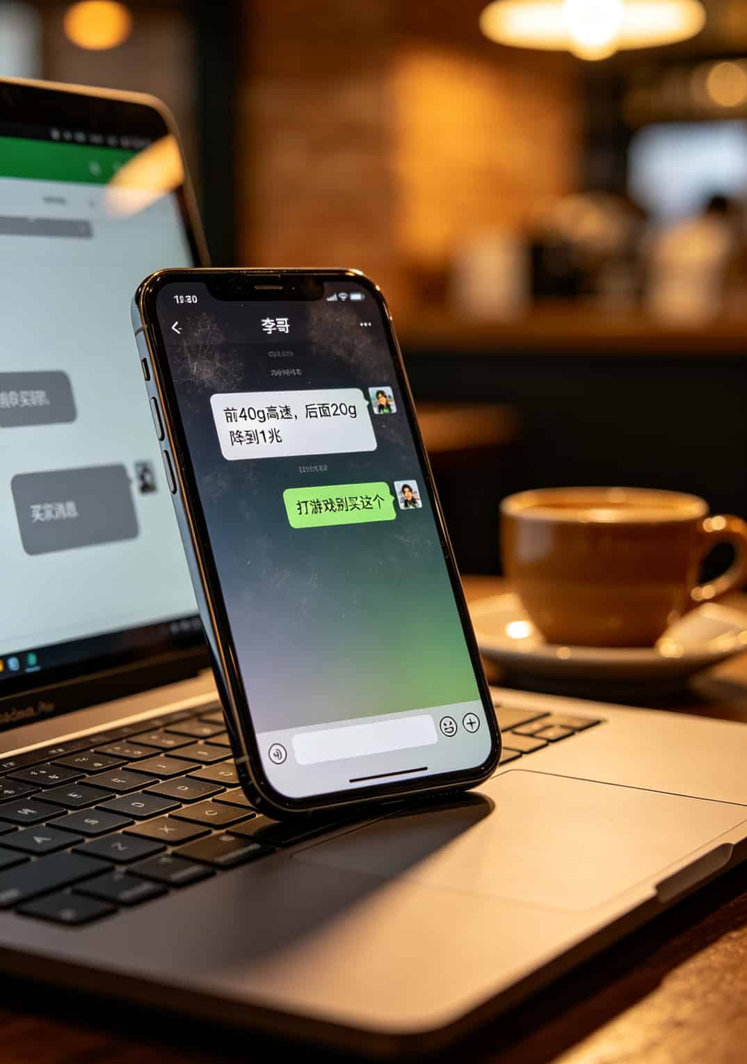 卖家微信聊天记录截图，显示关于限速的实话实说