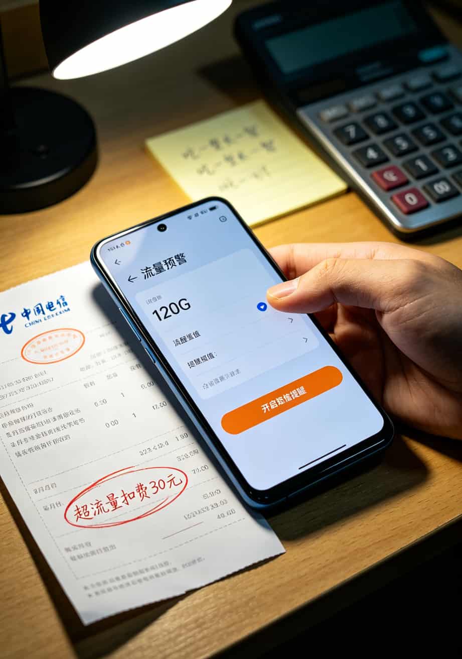 流量提醒设置界面截图