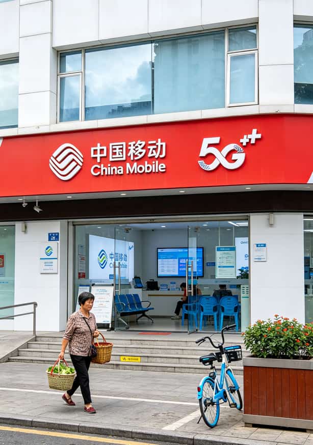 华强北被骗499块后,我拿华为6G随身WiFi实测了那张2021移动流量卡,结果出乎意料 深圳南山移动营业厅门口实拍,门头标识清晰可见