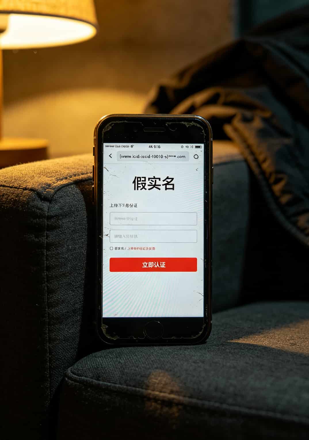 流量卡1g的到底多少钱?我亏了1000块后,给你10条大实话 一个假冒的实名认证页面截图,网址域名是乱码,页面粗糙
