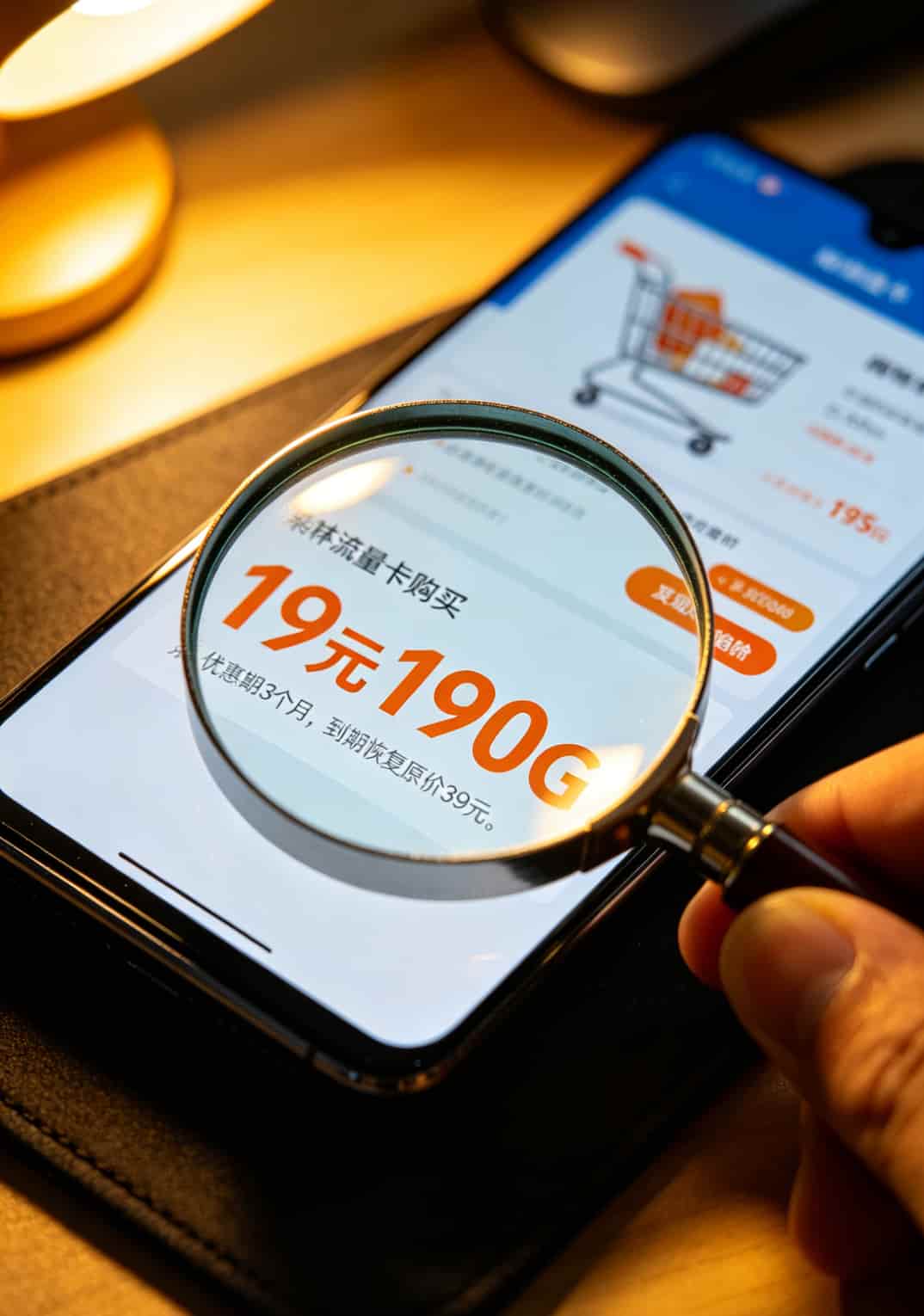 流量卡详情页小字放大截图示例