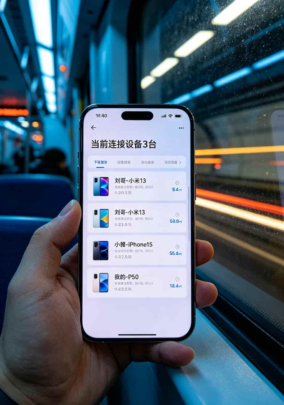 华为智慧生活APP中设备连接管理界面