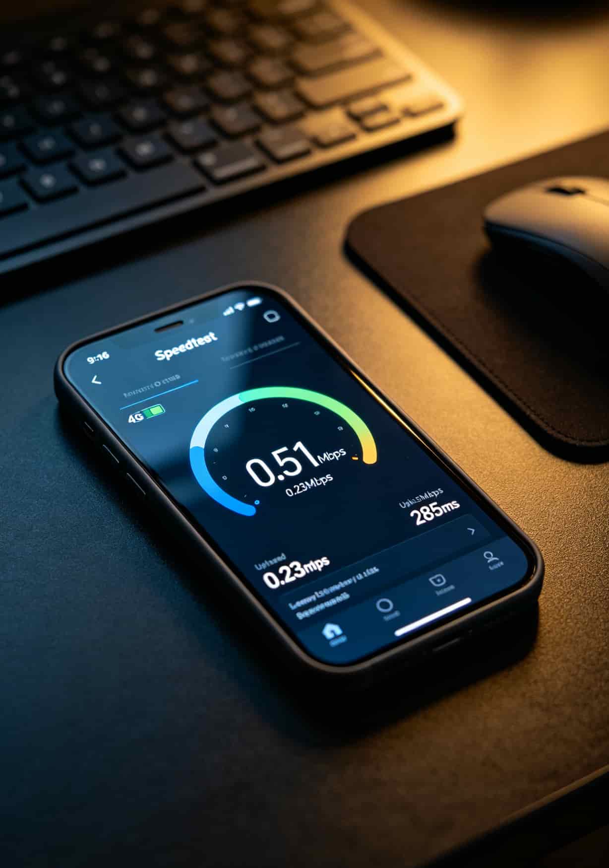 华为随身WiFi到底配什么卡?200gb流量是什么卡?我换了7张卡踩坑总结 手机测速软件显示网速只有512Kbps的截图